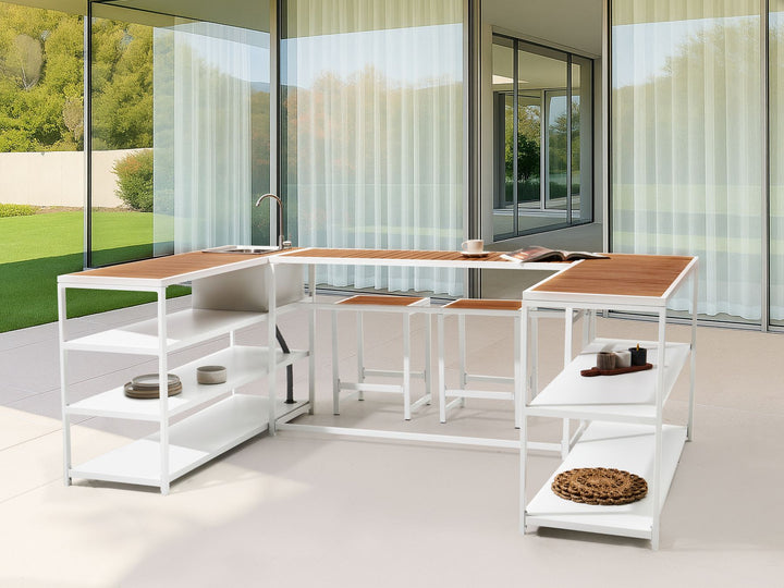 Avetrana Garden Dining Table  150 cm 50 cm Brown/ White