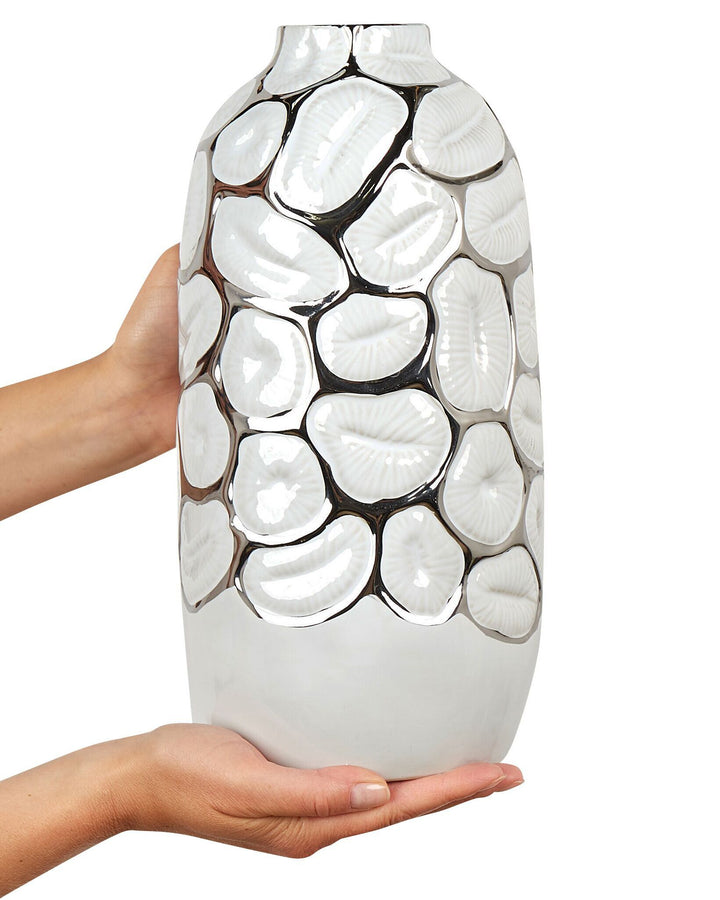 Cenabum Decorative Vase Stoneware 34 cm White