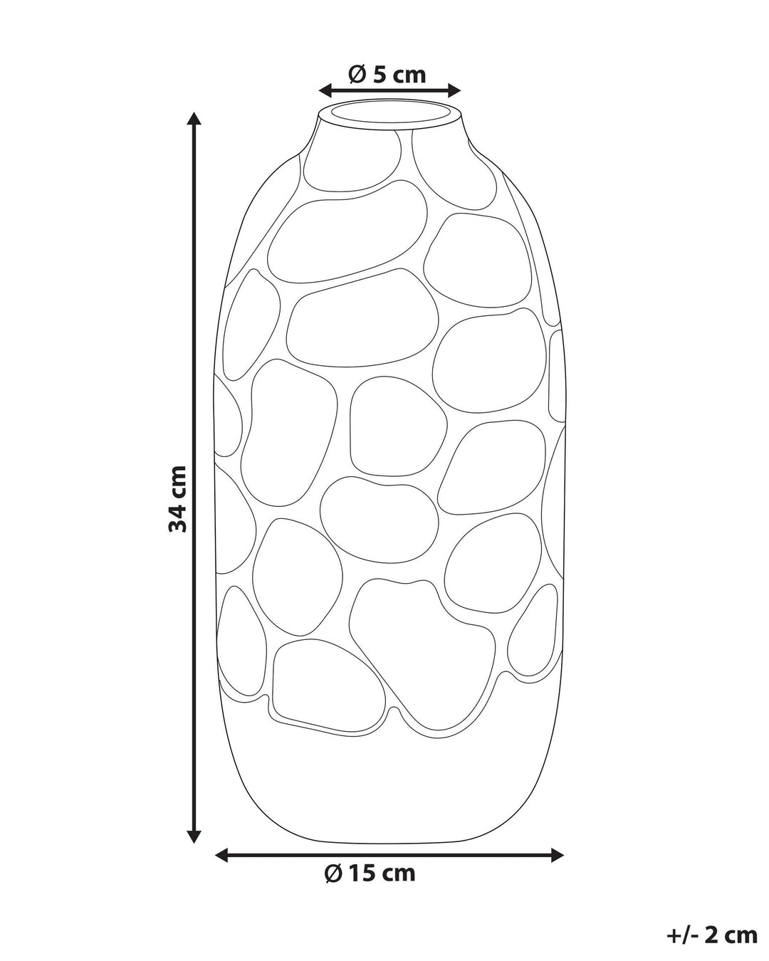 Cenabum Decorative Vase Stoneware 34 cm White