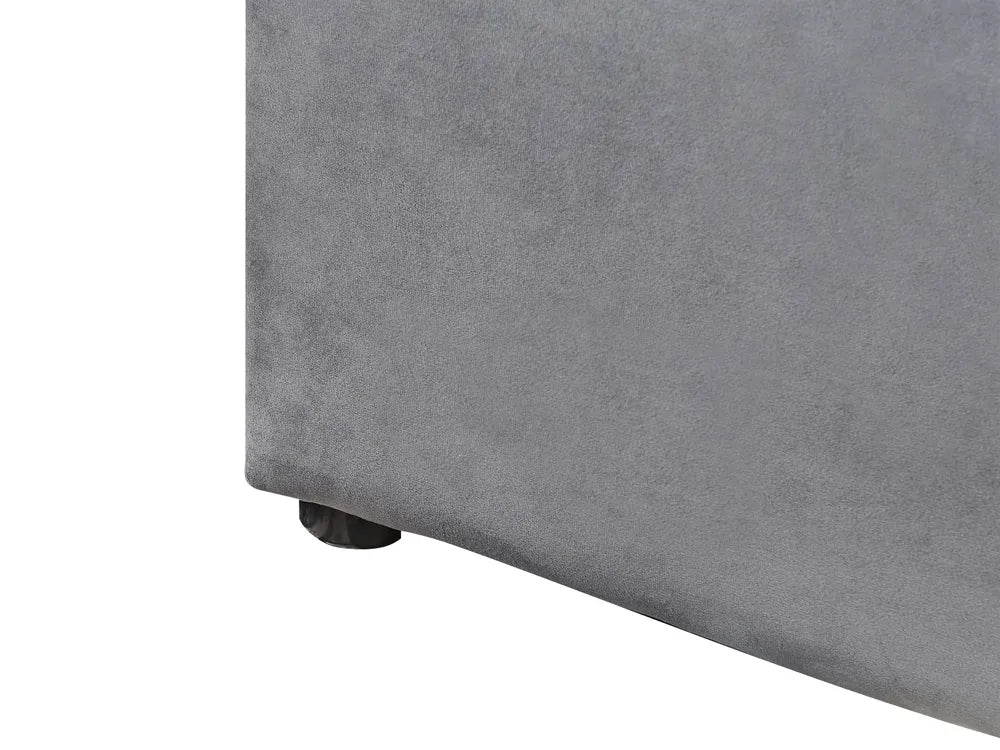 Ottoman Bed Velvet 180 x 200 cm (EU Super King) Dark Grey Carol