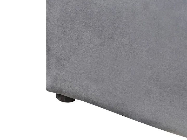 Ottoman Bed Velvet 180 x 200 cm (EU Super King) Dark Grey Carol