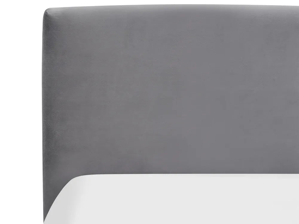Ottoman Bed Velvet 180 x 200 cm (EU Super King) Dark Grey Carol