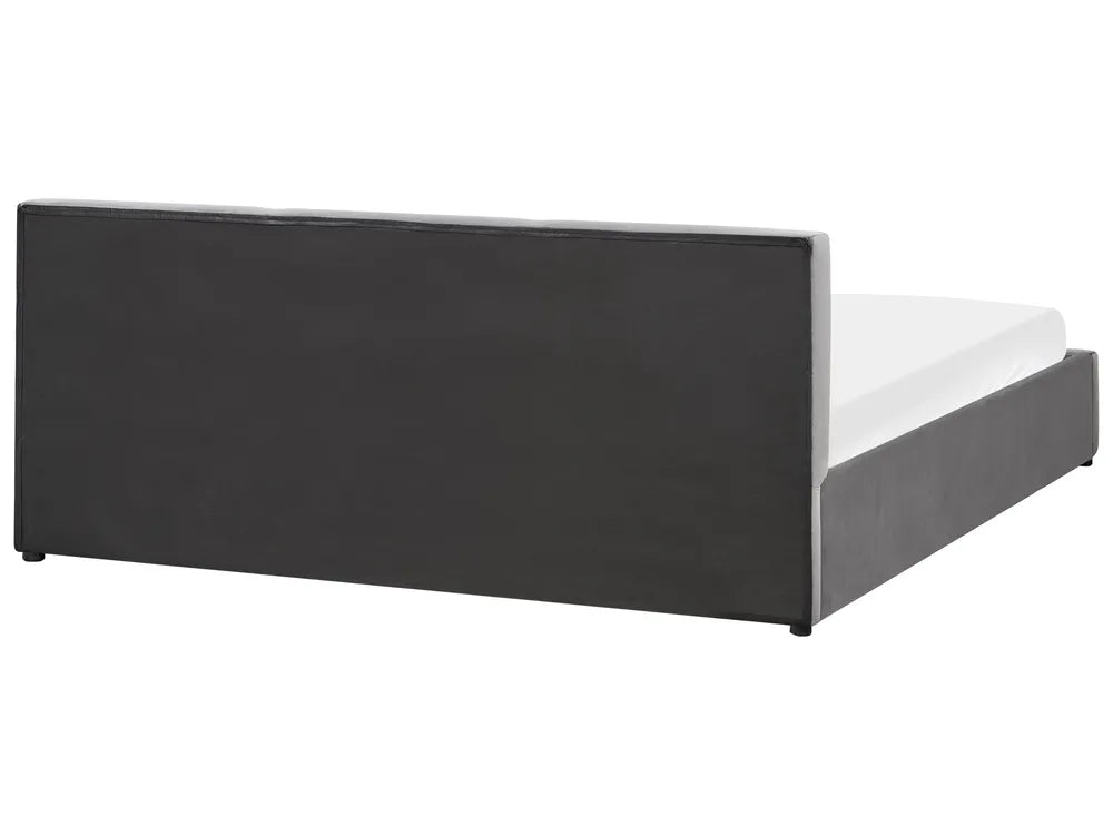 Ottoman Bed Velvet 180 x 200 cm (EU Super King) Dark Grey Carol