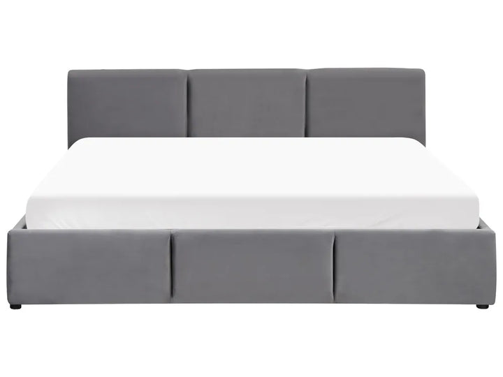 Ottoman Bed Velvet 180 x 200 cm (EU Super King) Dark Grey Carol