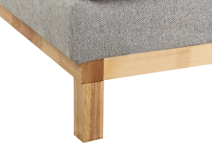 Corner Sofa 4 Seater Fabric Grey Right Hand Herrick