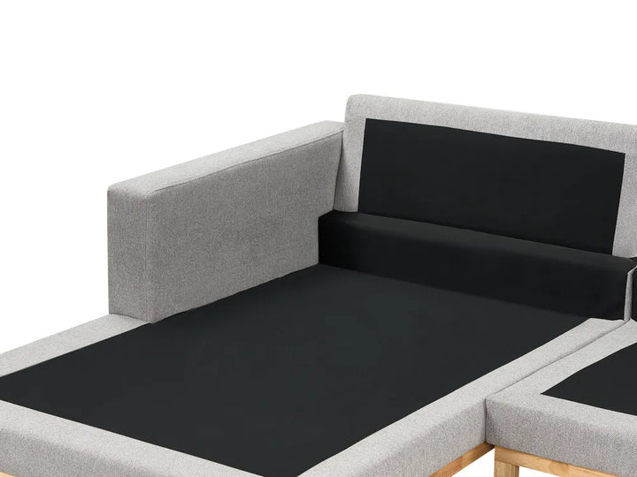 Corner Sofa 4 Seater Fabric Grey Right Hand Herrick