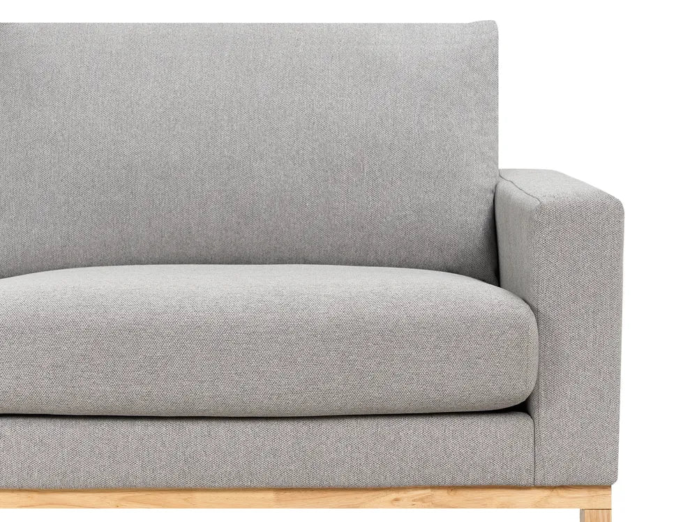 Corner Sofa 4 Seater Fabric Grey Right Hand Herrick