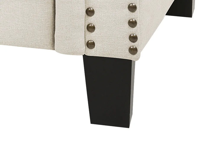 Sofa 3 Seater Fabric Beige Besnard