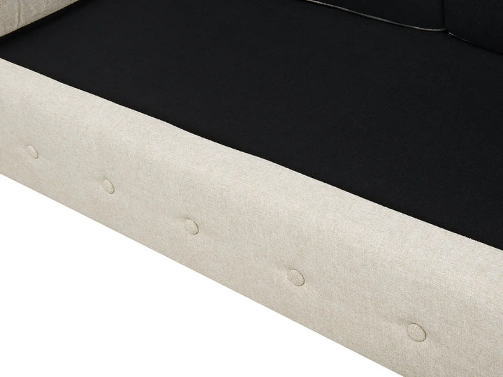 Sofa 3 Seater Fabric Beige Besnard