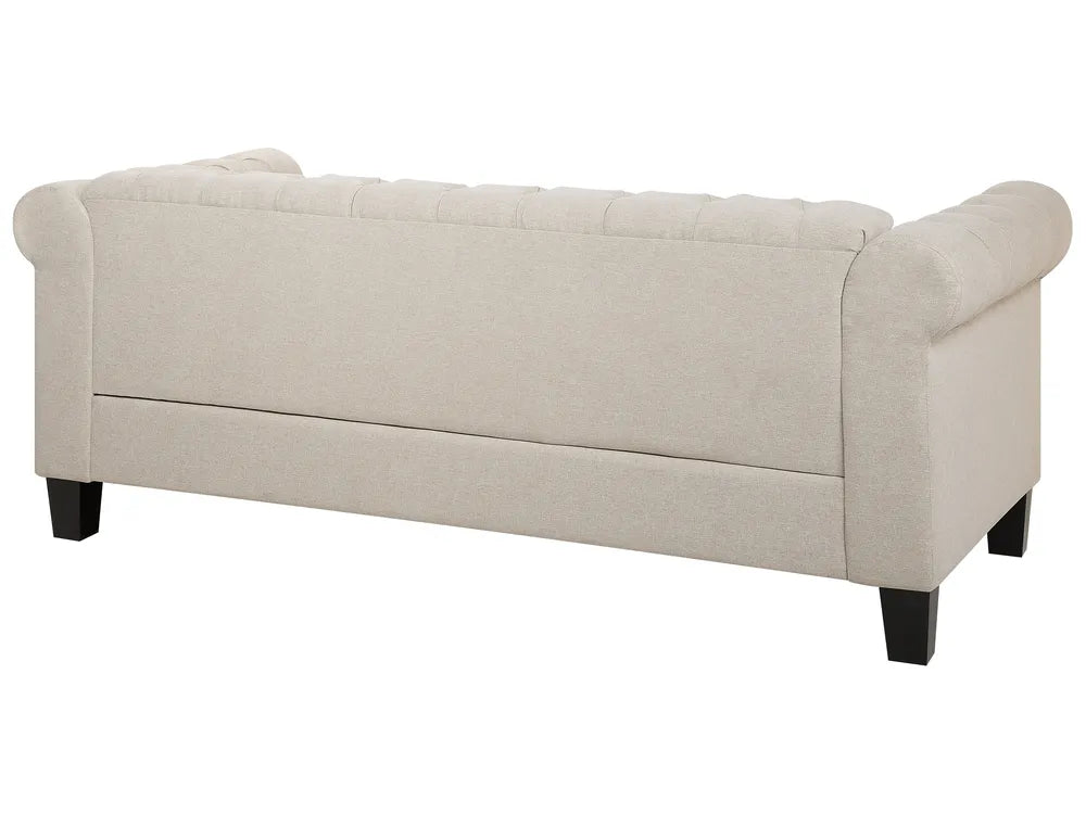 Sofa 3 Seater Fabric Beige Besnard