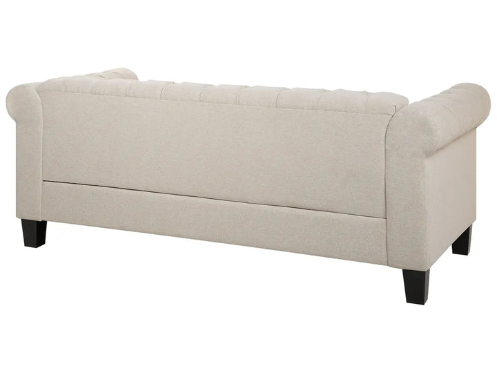 Sofa 3 Seater Fabric Beige Besnard
