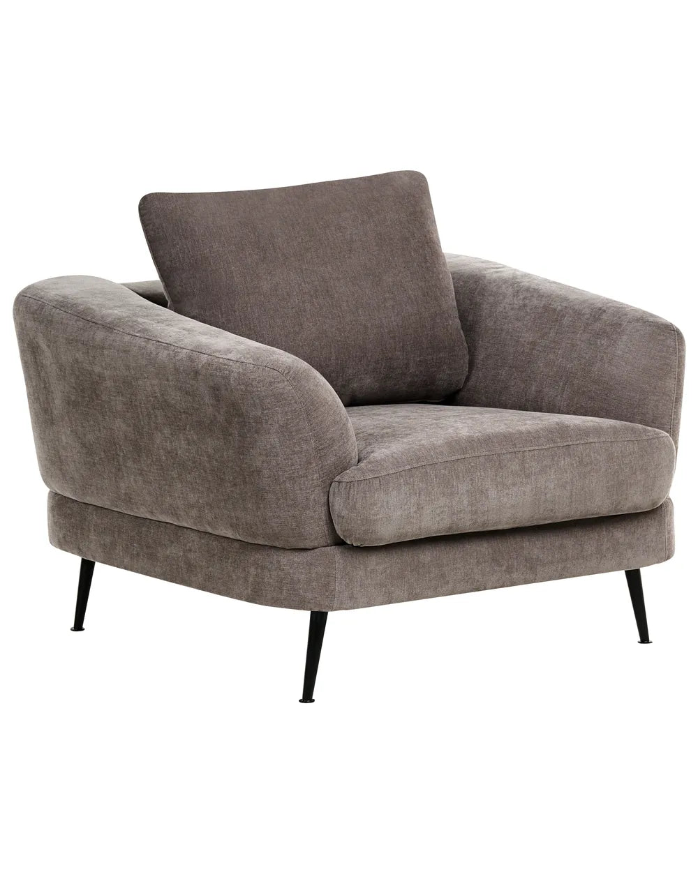 A refined seating solution crafted in sumptuous taupe chenille.