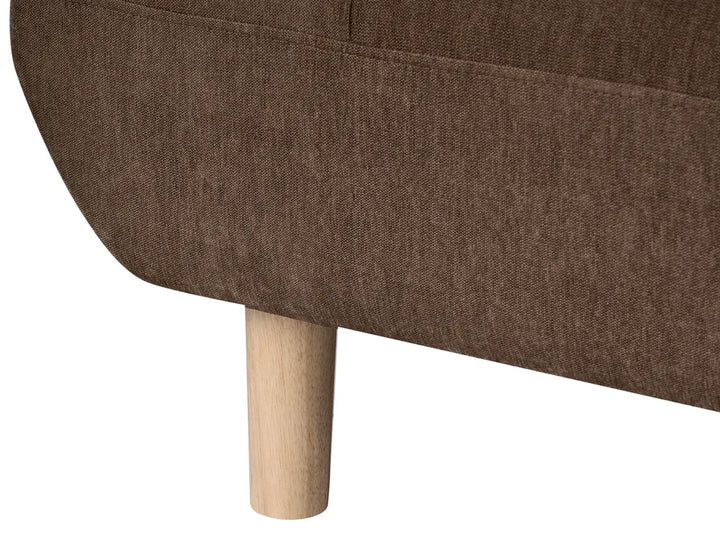 Sofa Bed 2 Seater Fabric Brown Gabbie