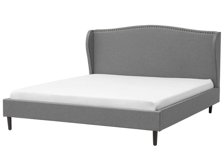 Grey fabric super king bed 