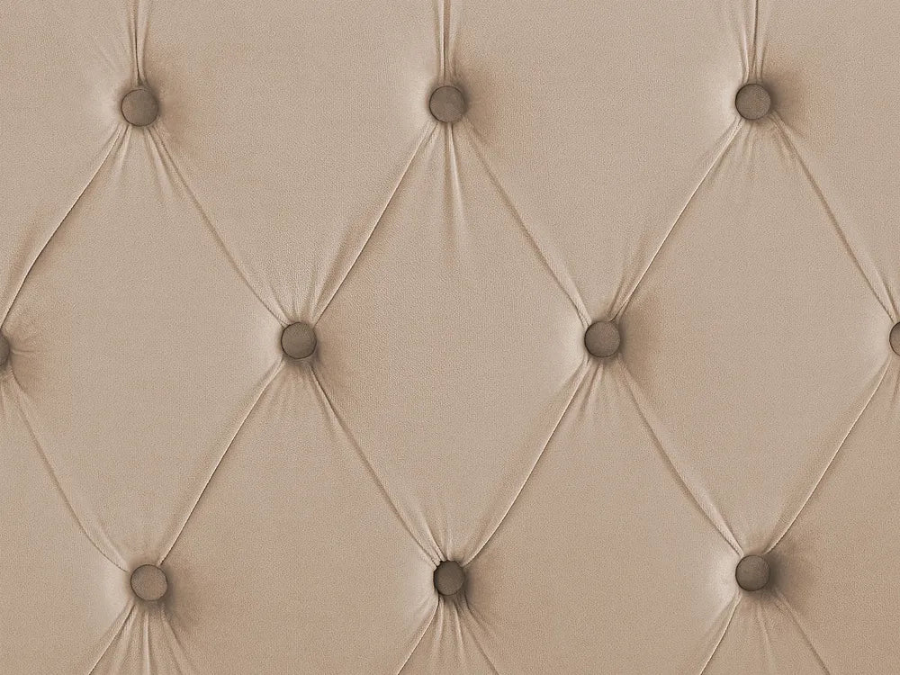 Bed Velvet 180 x 200 cm (EU Super King) Beige Harlow
