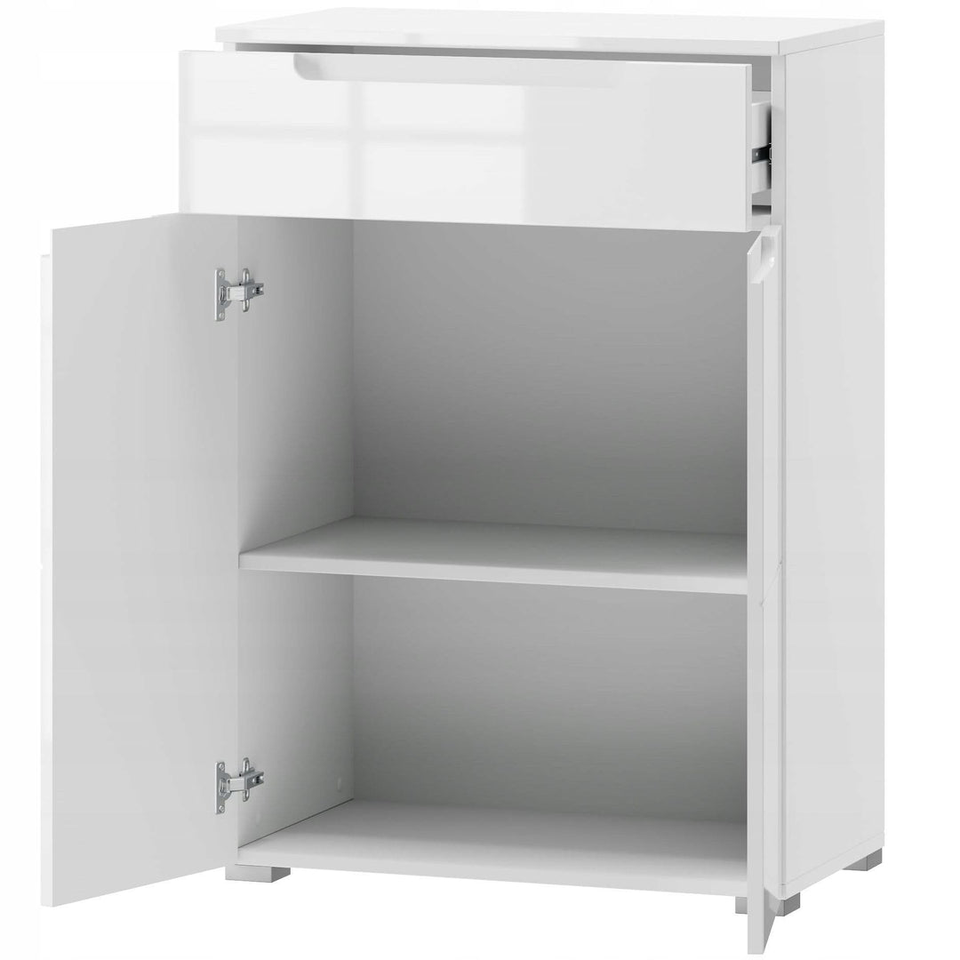 Yinn White High Gloss Tall Sideboard