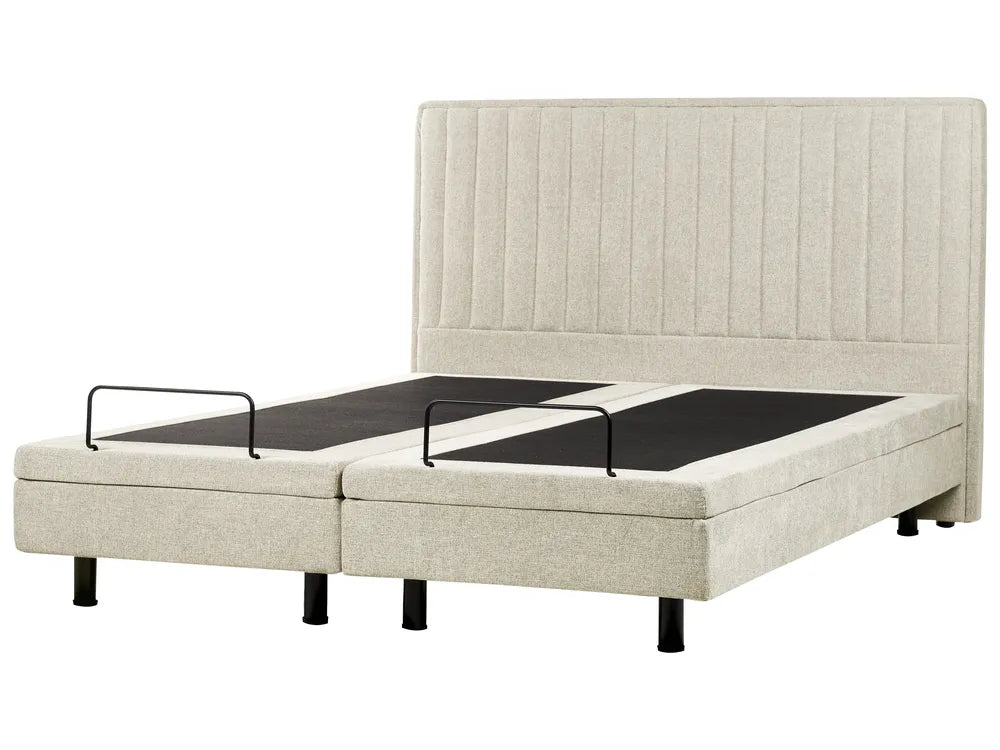 Adjustable Bed Fabric 180 x 200 cm (EU Super King) Beige Antioch