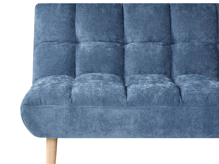 Sofa Bed 2 Seater Fabric Blue Gabbie