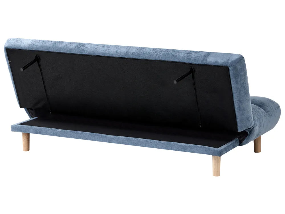 Sofa Bed 2 Seater Fabric Blue Gabbie