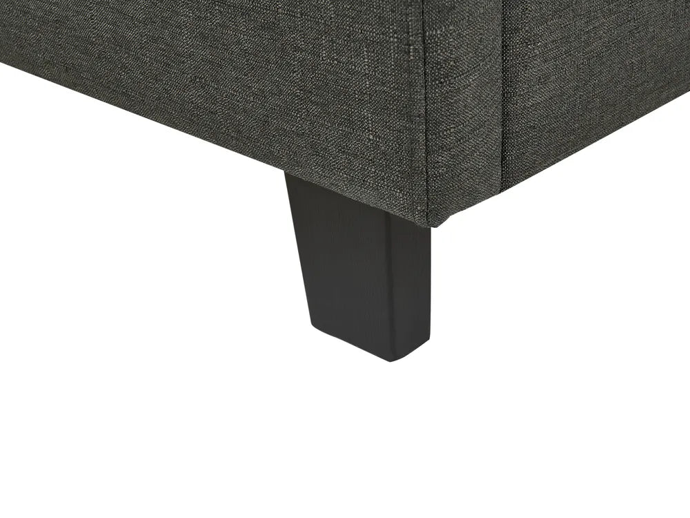 Bed Fabric 180 x 200 cm (EU Super King) Dark Grey Nancy