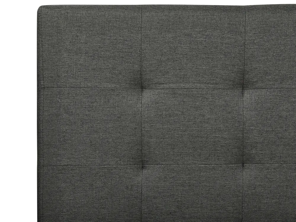 Bed Fabric 180 x 200 cm (EU Super King) Dark Grey Nancy