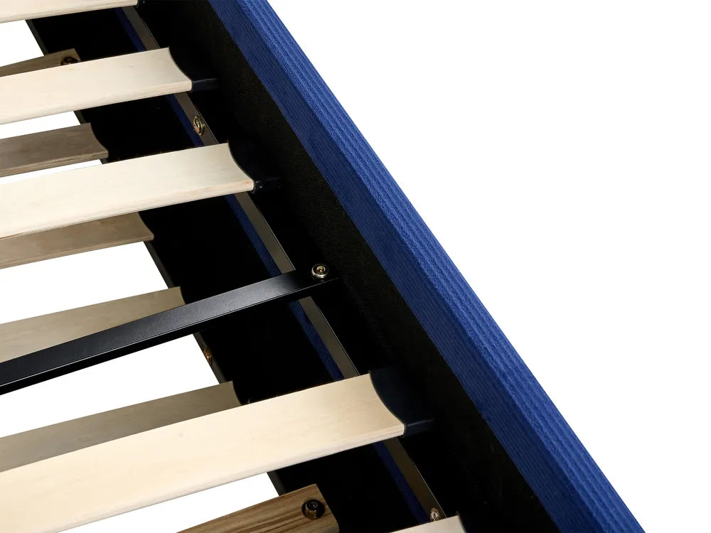 Trundle Bed Corduroy 90 x 200 cm (EU Single) Navy Blue Jilissa