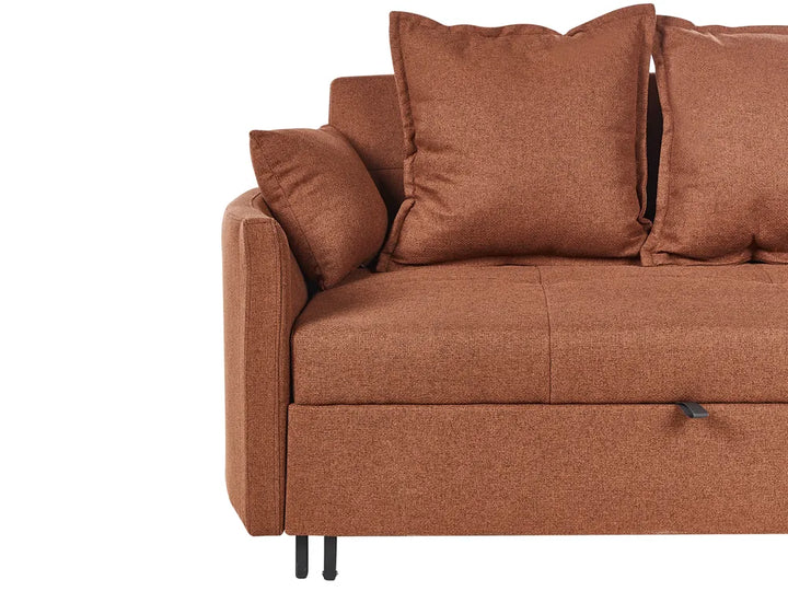 Sofa Bed 2 Seater Fabric Golden Brown Dover