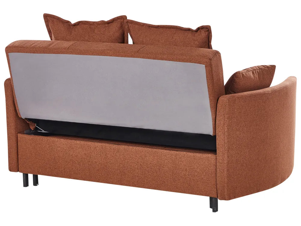 Sofa Bed 2 Seater Fabric Golden Brown Dover