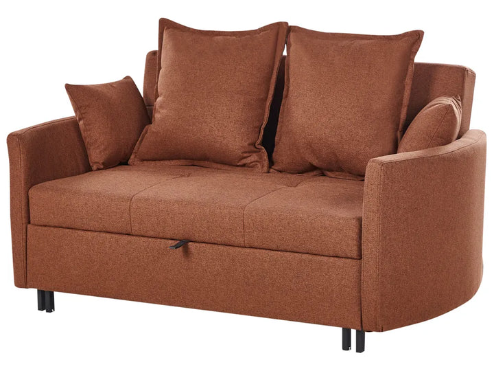 Sofa Bed 2 Seater Fabric Golden Brown Dover