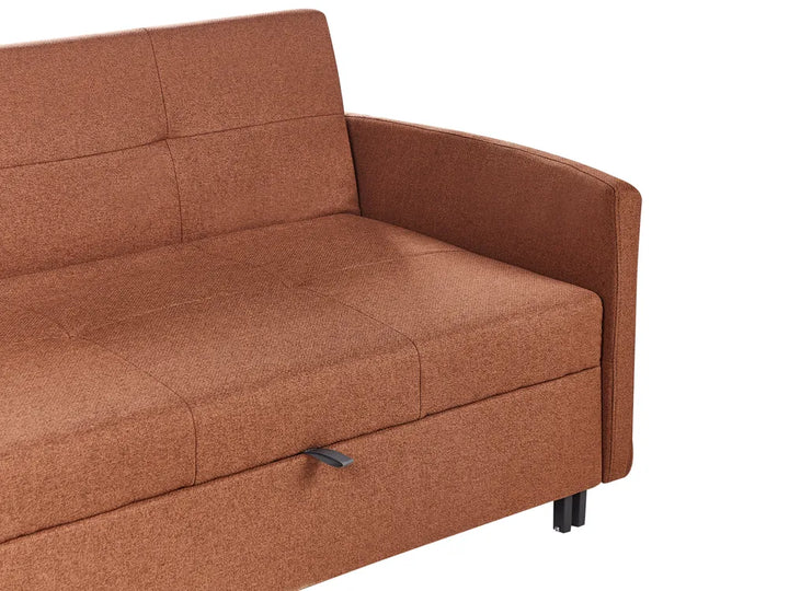 Sofa Bed 2 Seater Fabric Golden Brown Dover