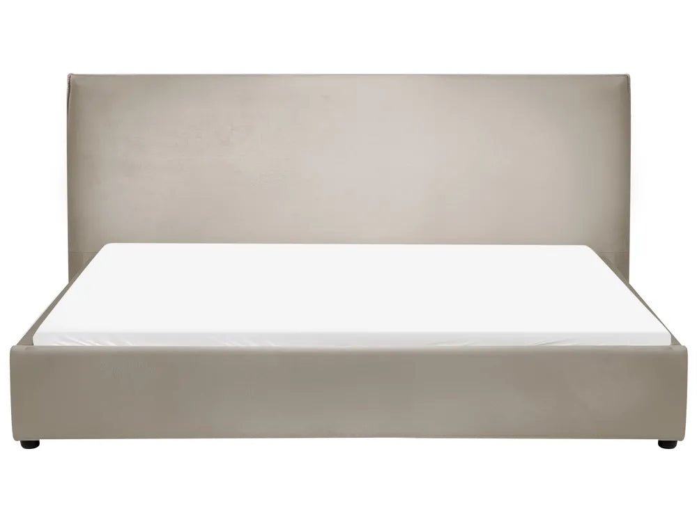 Bed Velvet 180 x 200 cm (EU Super King) Taupe Ameire