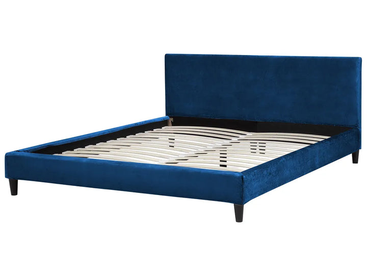 Bed Velvet 180 x 200 cm (EU Super King) Dark Blue Candler