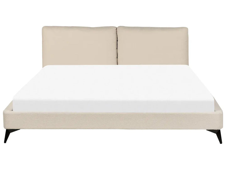 Bed Boucle 180 x 200 cm (EU Super King) Beige Avren
