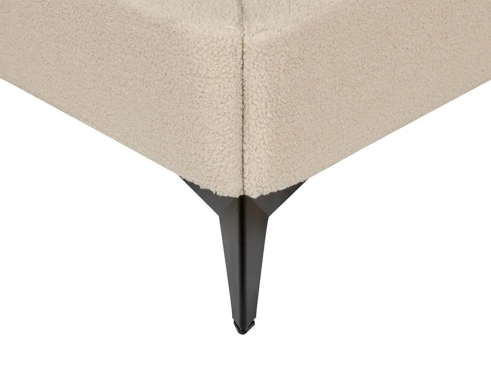 Bed Boucle 180 x 200 cm (EU Super King) Beige Avren