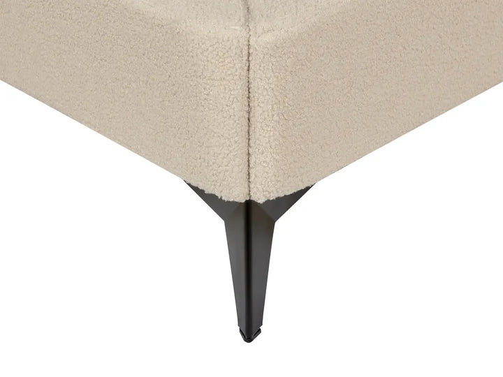 Bed Boucle 180 x 200 cm (EU Super King) Beige Avren