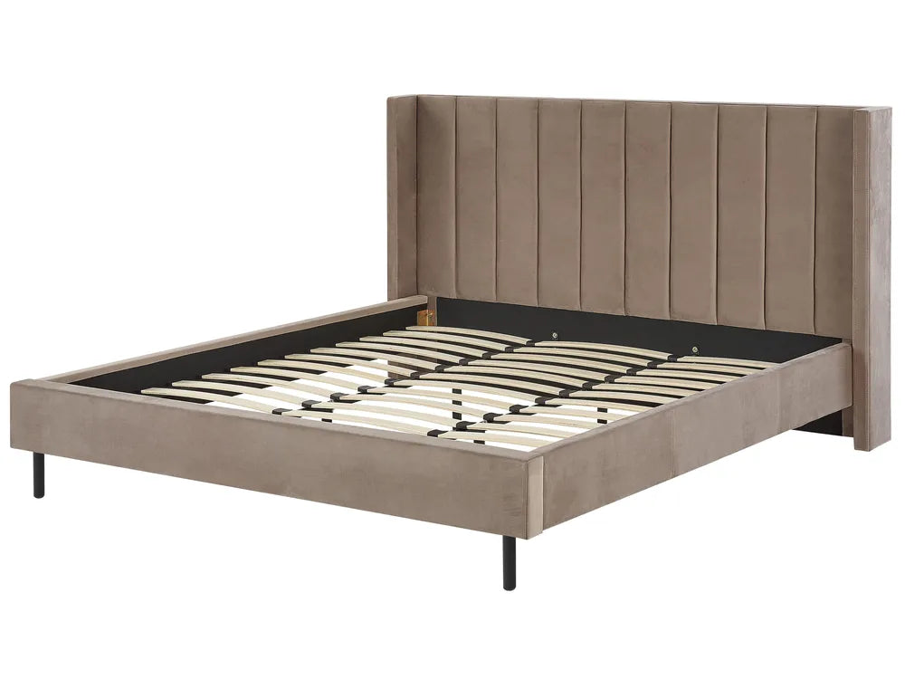 Bed Velvet 180 x 200 cm (EU Super King) Taupe Gaillarde