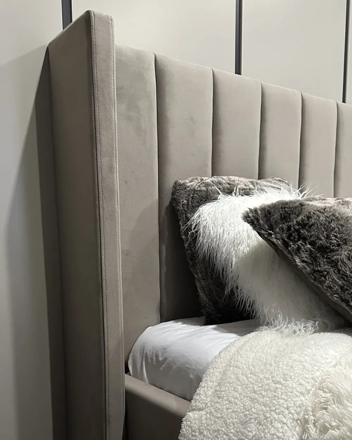 Bed Velvet 180 x 200 cm (EU Super King) Taupe Gaillarde