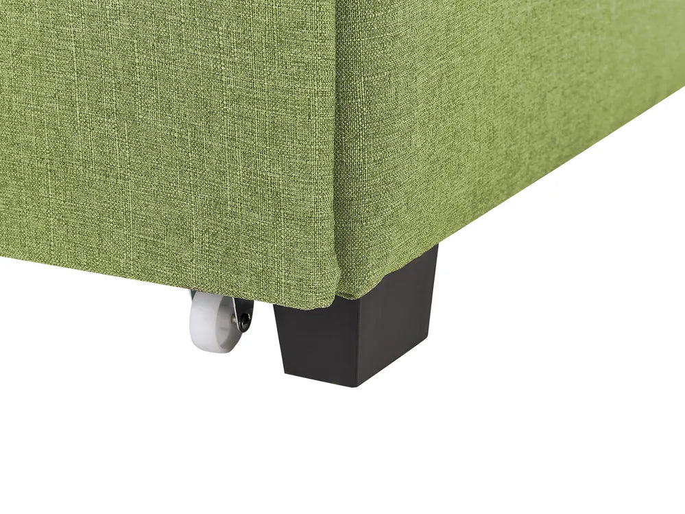 Bed with Storage Drawers Fabric 180 x 200 cm (EU Super King) Green Nancy