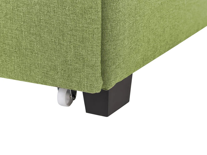 Bed with Storage Drawers Fabric 180 x 200 cm (EU Super King) Green Nancy