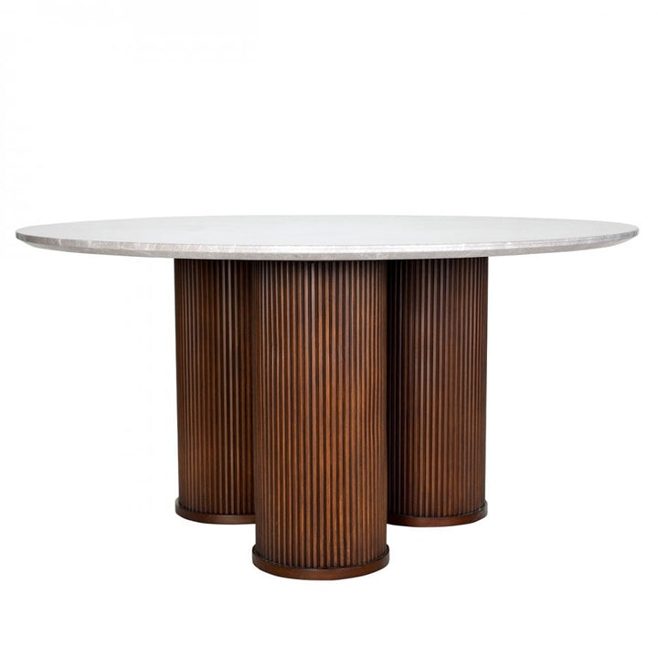 Libra Whitwell Round Marble Top Dining Table