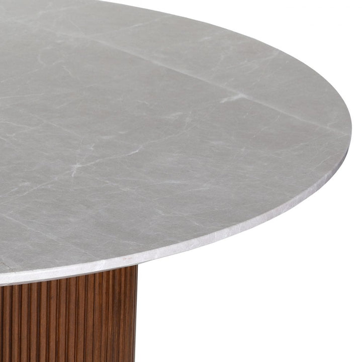Libra Whitwell Round Marble Top Dining Table