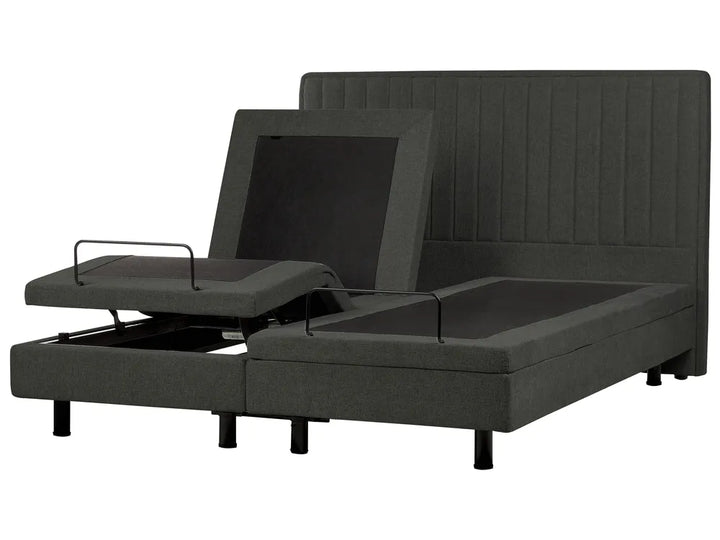 Adjustable Bed Fabric 180 x 200 cm (EU Super King) Dark Grey Antioch