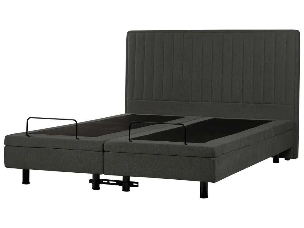 Adjustable Bed Fabric 180 x 200 cm (EU Super King) Dark Grey Antioch