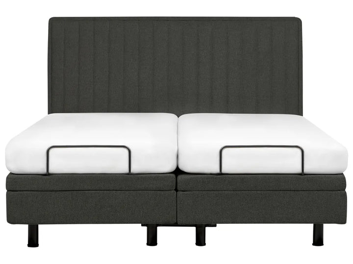 Adjustable Bed Fabric 180 x 200 cm (EU Super King) Dark Grey Antioch