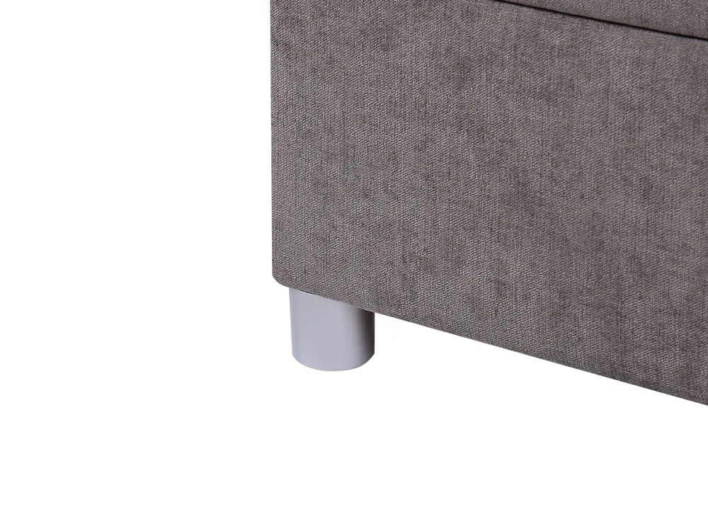 Divan Bed with Storage Fabric 180 x 200 cm (EU Super King) Taupe Vivian