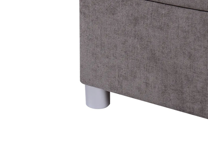Divan Bed with Storage Fabric 180 x 200 cm (EU Super King) Taupe Vivian