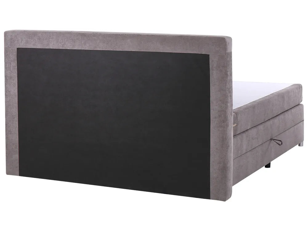 Divan Bed with Storage Fabric 180 x 200 cm (EU Super King) Taupe Vivian