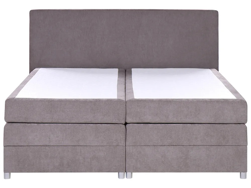 Divan Bed with Storage Fabric 180 x 200 cm (EU Super King) Taupe Vivian