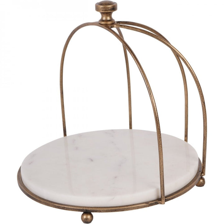 Libra Belvedere Aged Gold One Tiered Stand