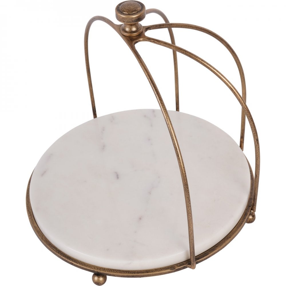 Libra Belvedere Aged Gold One Tiered Stand